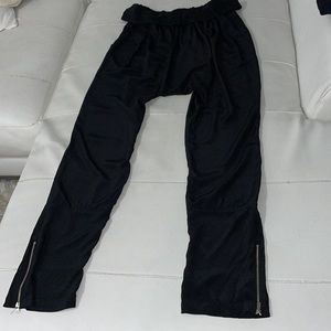 Isabel Marant black silk drop crotch loose fit pants